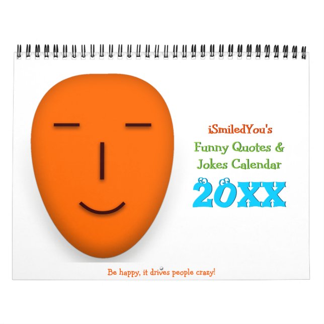 Custom 2025 New Year Funny Quotes Jokes Desk Wall Calendar (Cover)