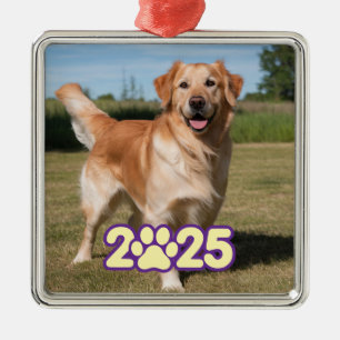 Custom 2025 Pet Photo Metal Ornament
