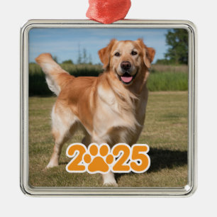Custom 2025 Pet Photo Metal Ornament