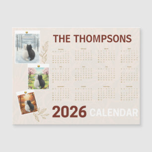 Custom 2026  Calendar with Seasonal Cat