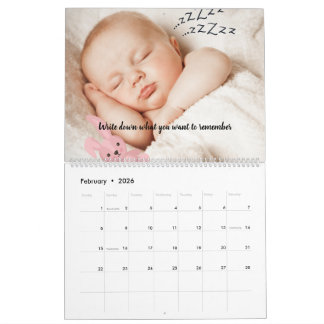 Custom 2026 Photo Calendar with Message Design
