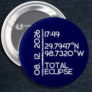 Custom 2026 Solar Eclipse 6 Cm Round Badge