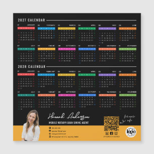 Custom 2027-2028 Calendar Business Logo Magnet