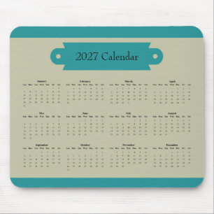Custom 2027 Productivity Desk Calendar Mouse Pad