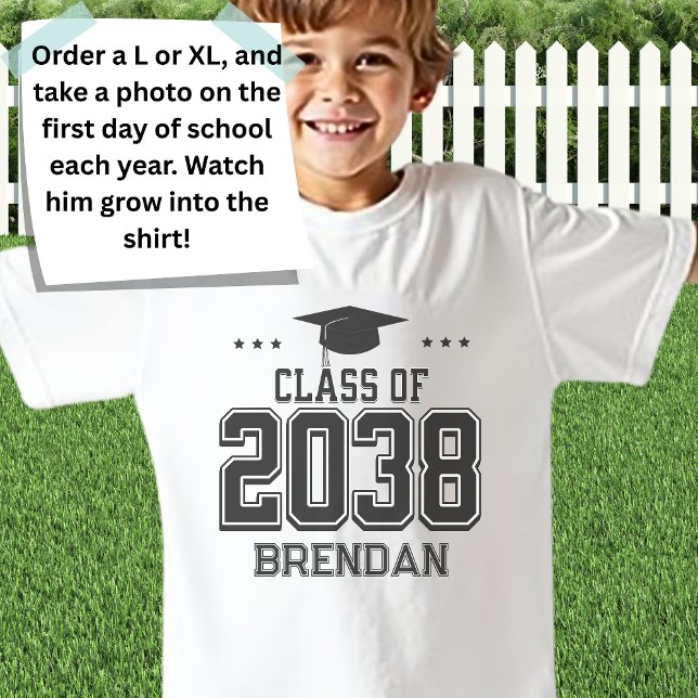 Custom 2038 Back-to-School Handprint Keepsake T-Shirt (Creator Uploaded)