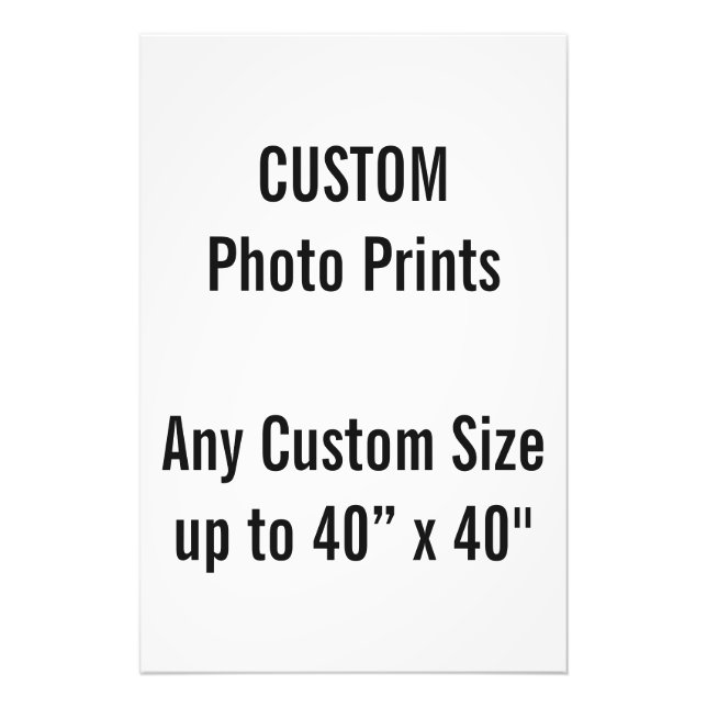 Custom 20" x 30" Photo Print  US Frame Size (Front)