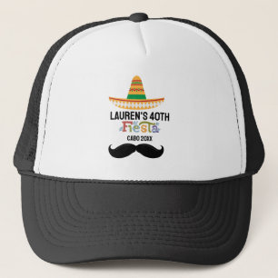 Custom 20th 30th 40th 50th 60 Birthday Paty Fiesta Trucker Hat