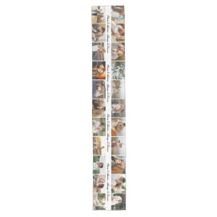 Custom 22 Photos Always & Forever Wedding Long Table Runner