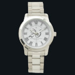 Custom 25 Years Silver Wedding Anniversary Watch<br><div class="desc">25th Silver Wedding Anniversary Watch - Beautiful and modern design.</div>
