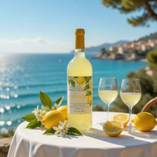 Custom 25th Anniversary Limoncello Bottle Label