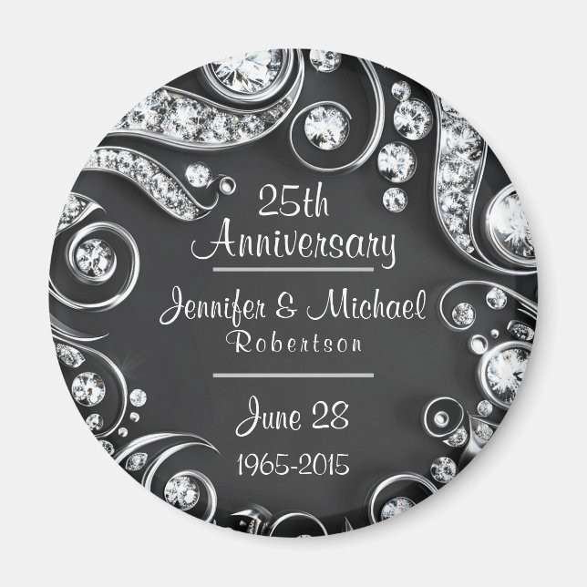 Custom 25th Anniversary Magnet (Front)