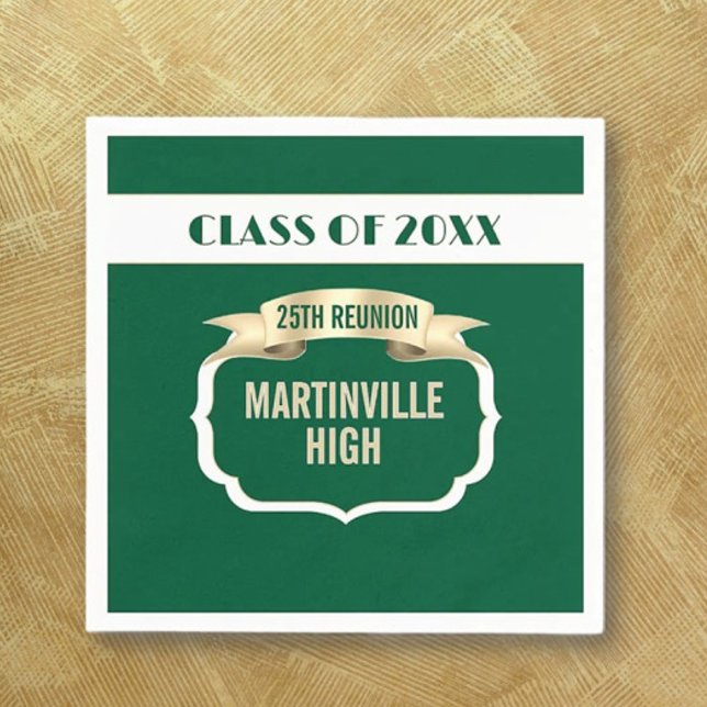 Custom 25th Reunion Party Napkin (Creator Uploaded)