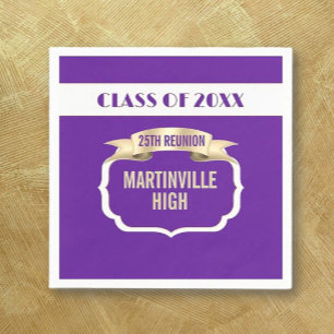 Custom 25th Reunion Party Napkin