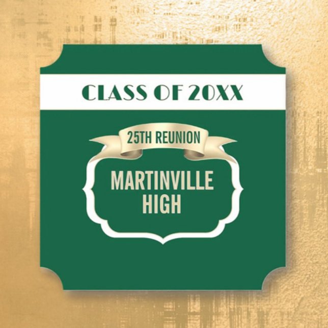 Custom 25th Reunion Party Paper Coaster (Creator Uploaded)