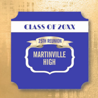 Custom 25th Reunion Party Paper Coaster
