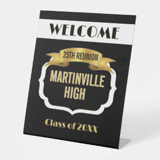 Custom 25th Reunion Pedestal Sign