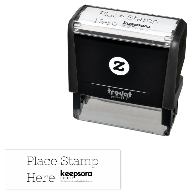 Custom 2.65" x 0.9"  self-inking stamp (In Situ)