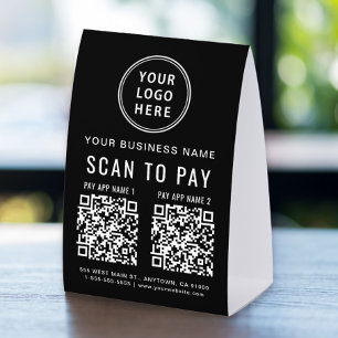 Custom 2 App QR Code Scan To Pay Black