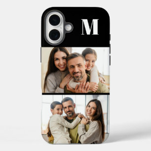 Custom 2 Family Photo & Monogrammed iPhone 16 Plus Case