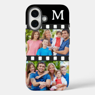 Custom 2 Family Photo & Monogrammed iPhone 16 Case
