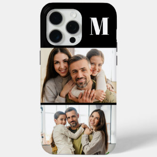Custom 2 Family Photo & Monogrammed  iPhone 15 Pro Max Case