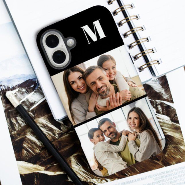 Custom 2 Family Photo & Monogrammed Case-Mate iPhone Case (Creator Uploaded)