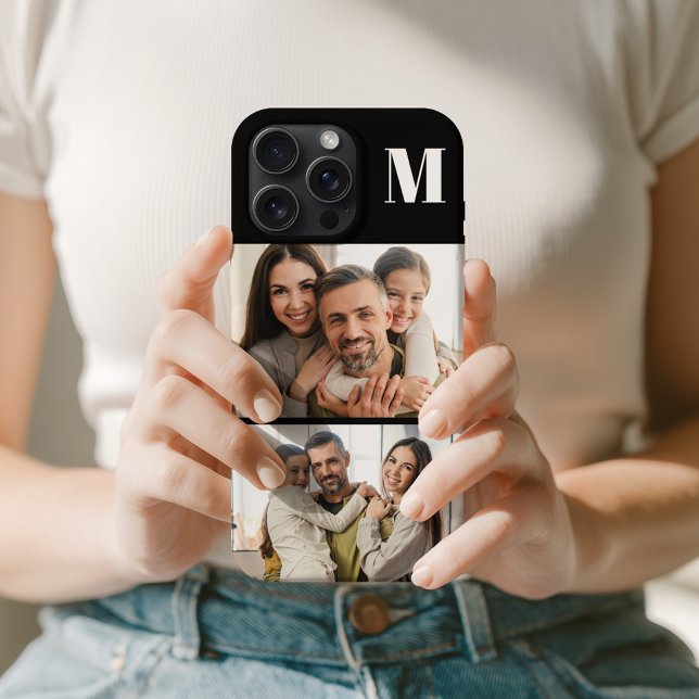 Custom 2 Family Photo & Monogrammed  Case-Mate iPhone Case (Creator Uploaded)