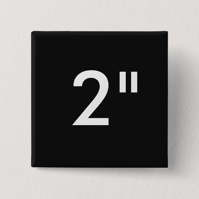 Custom 2" Inch Square Badge Blank Template BLACK (Front)