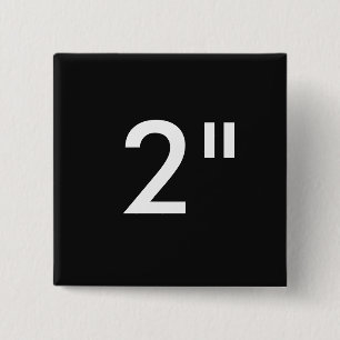 Custom 2" Inch Square Badge Blank Template BLACK