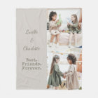 Custom 2 Photo Best Friends Sage Taupe Names