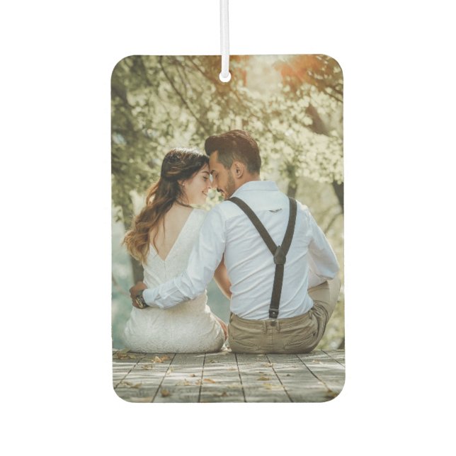 Custom 2 Photo Couple Car  Air Freshener (Front)