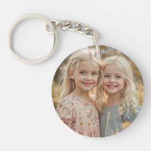Custom 2 Photo Double Sided Acrylic Keychain