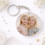 Custom 2 Photo Double Sided Acrylic Keychain<br><div class="desc">Custom two photo double sided keychain personalise by replacing the both sample/placeholder photos with your own photos.</div>