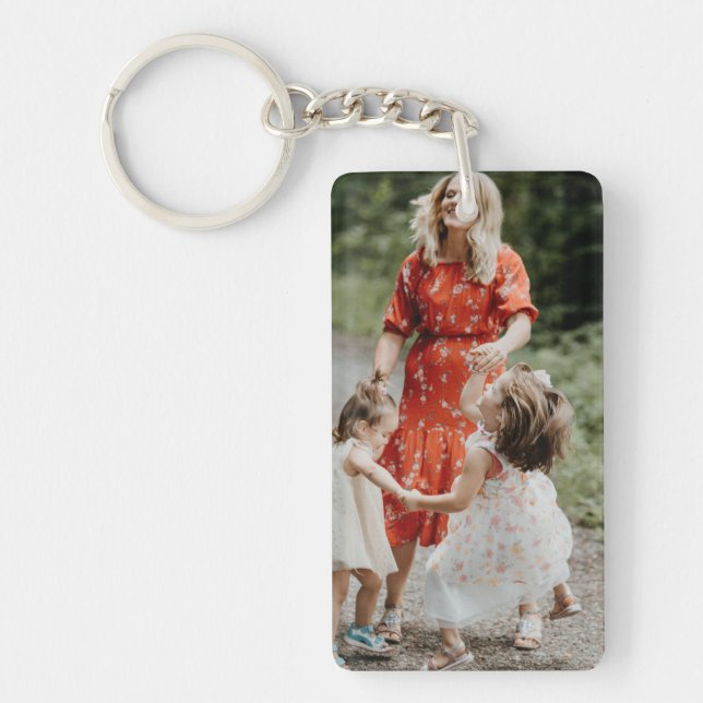 Custom 2 Photo Double Sided Key Ring (Front)