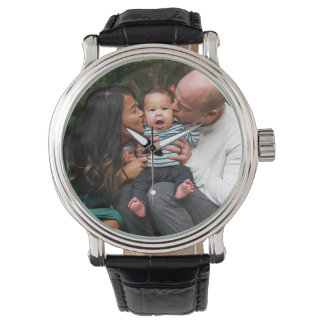Custom 2 Photo Double Sided Personalised Family Watch