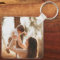 Custom 2 Photo Square Metal Double Sided Keychain