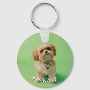 Custom 2Photo With Your Pet Dog 2 Name Picture On Key Ring