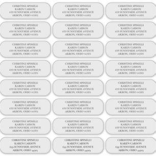 Custom 2Plain Rounded Corners  Address Labels