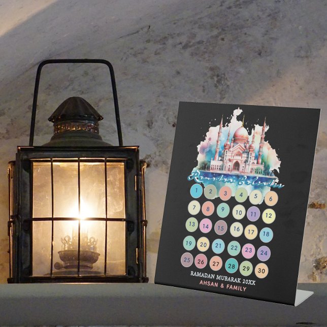 Custom 30 days Ramadan Calendar Pedestal Sign (Creator Uploaded)