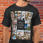 Custom 32 Photo Collage T-Shirt<br><div class="desc">Make your own photo t shirt featuring 32 of your cherished picture memories in a modern grid style photo collage with custom text.</div>