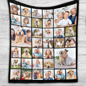 Custom 33 Photo Collage Family Friends Keepsake Fleece Blanket