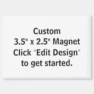 Custom 3.5" x 2.5" Rectangle Magnet