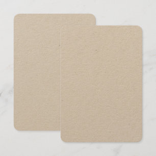 Custom 3.5" x 5" Kraft Invitations Rounded Corners