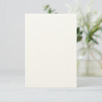 Custom 3.5" x 5" Rustic Felt Ecru Invitation Card