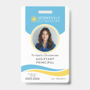 Custom 3 Colour School Employee Photo ID Badge