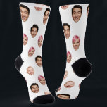 Custom 3 Face Photo – Funny Personalised Gift Socks<br><div class="desc">Turn your favourite memories into a hilarious and heartfelt keepsake with this custom 3-face design. Add up to three photos—perfect for couples, families, or friends—and create a funny personalised gift they’ll never forget, whether it’s for a birthday, anniversary, holiday, or just because, these custom face socks are a playful way...</div>