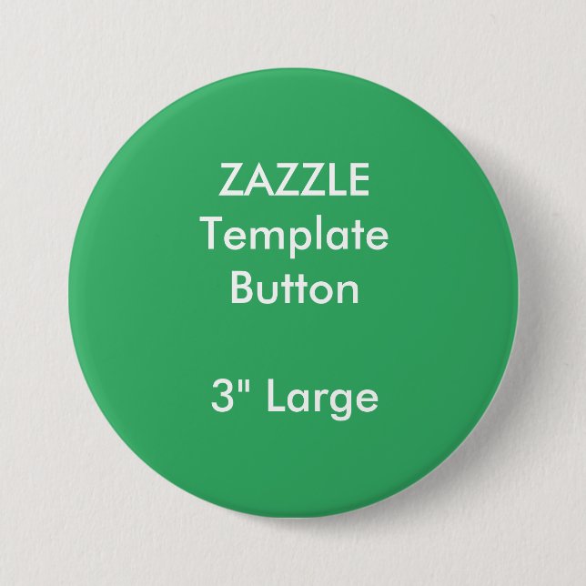 Custom 3" Large Round Button Blank Template (Front)