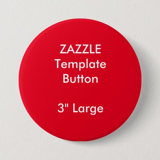 Custom 3" Large Round Button Blank Template (Front)
