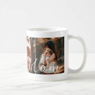 Custom 3 Photo Collage Best Mum Personalised Coffee Mug