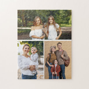 Custom 3 Photo Collage  Jigsaw Puzzle
